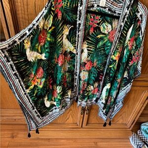 Nine West Multicolor Tropical Print Top